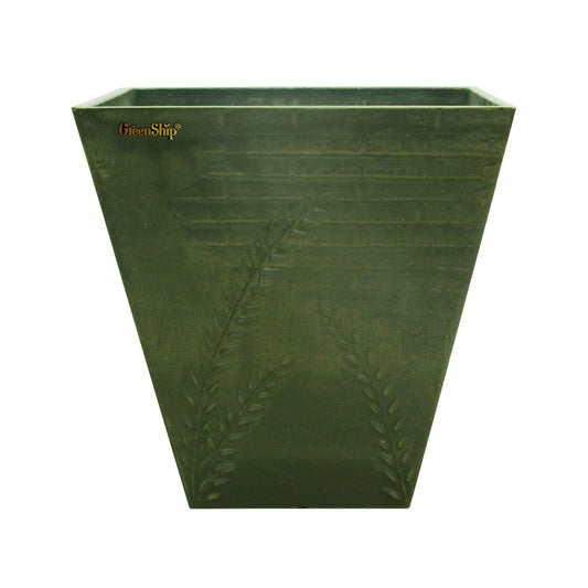 Fern Brick Square 11.8 in. L x 11.8 in. W x 11.8 in. H Indoor/Outdoor Resin Decorative Planter