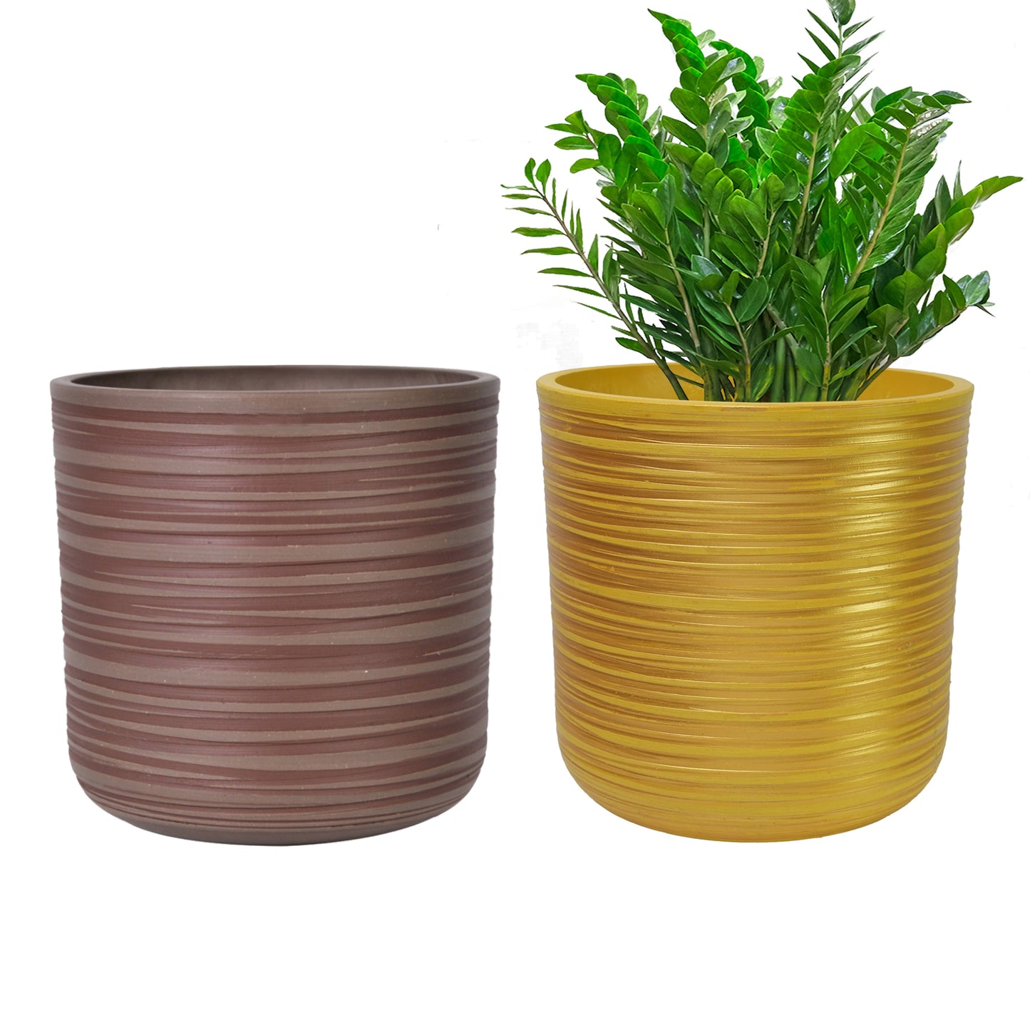 GreenShip Planter for Indoor Plants,8 inch or 10 inch Plant Pots with Drainage Hole,Modern Plant Pots,Decorative Flower Pots