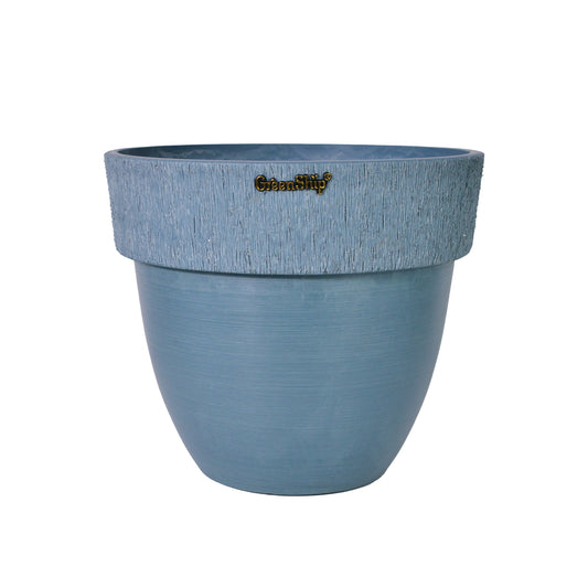 GreenShip 12 inch Large Planter with Drainage Hole,Modern Plant Pots for Indoor Outdoor Garden Plants and Flowers,LightGrey