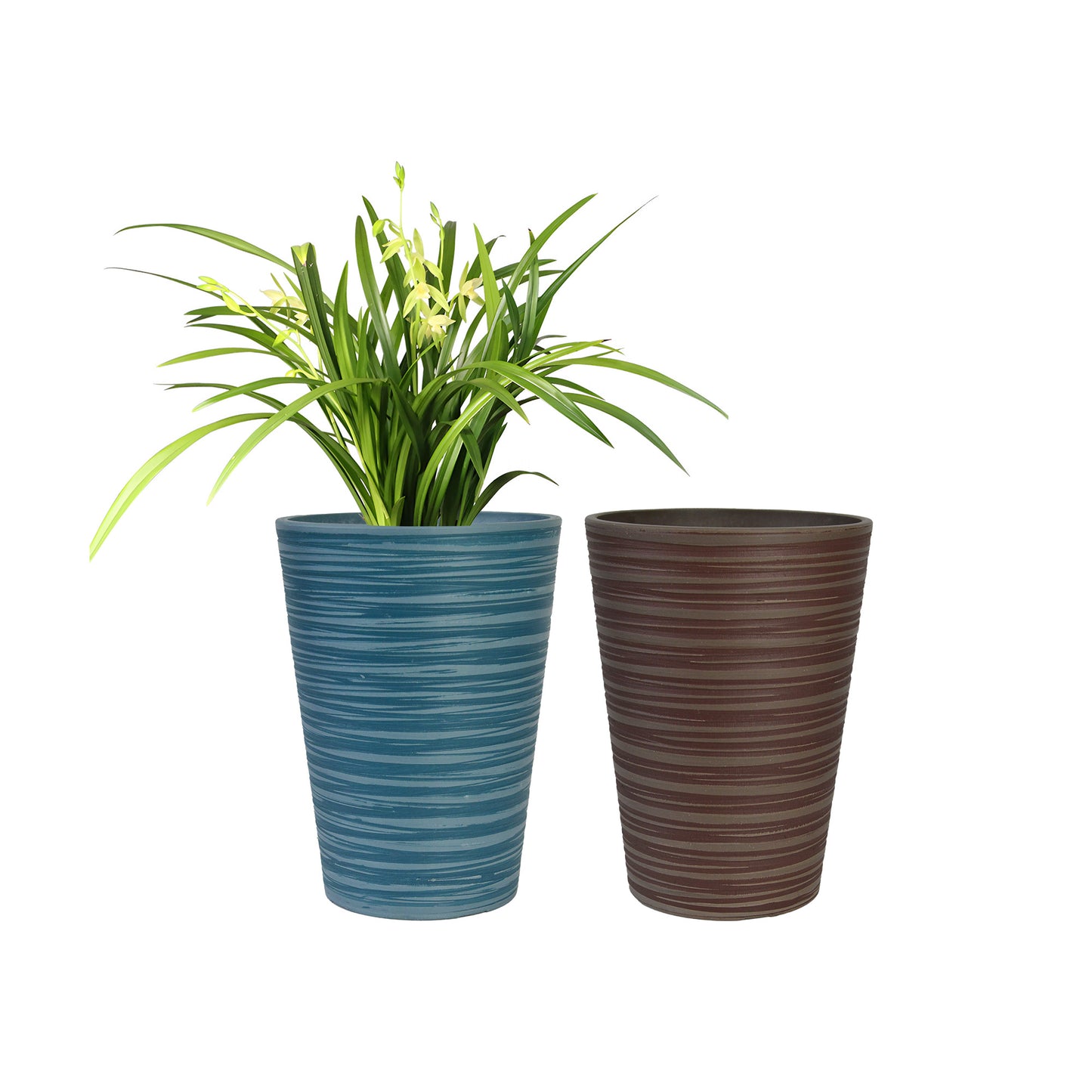 GreenShip Planter 6 in W / 8 in W / 12 in W or Indoor Outdoor Plants, Modern Decorative Plant Pots with Drainage Hole,  Decorative Flower Pots