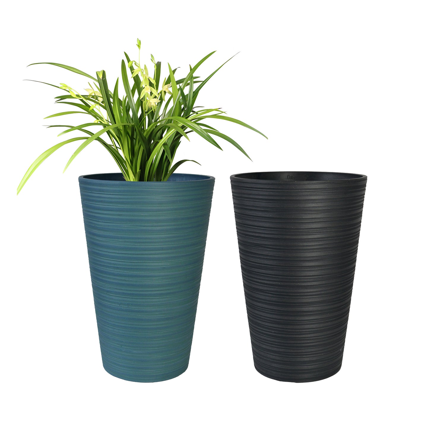 GreenShip Planter 6 in W / 8 in W / 12 in W or Indoor Outdoor Plants, Modern Decorative Plant Pots with Drainage Hole,  Decorative Flower Pots