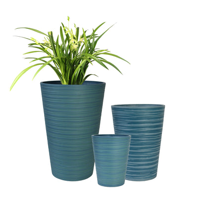 GreenShip Planter 6 in W / 8 in W / 12 in W or Indoor Outdoor Plants, Modern Decorative Plant Pots with Drainage Hole,  Decorative Flower Pots